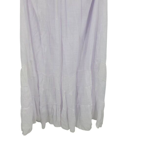 Womens White Gauze Halter Maxi Dress Plus Sz 2X Lightweight Ruffled Summer Boho - Picture 9 of 10